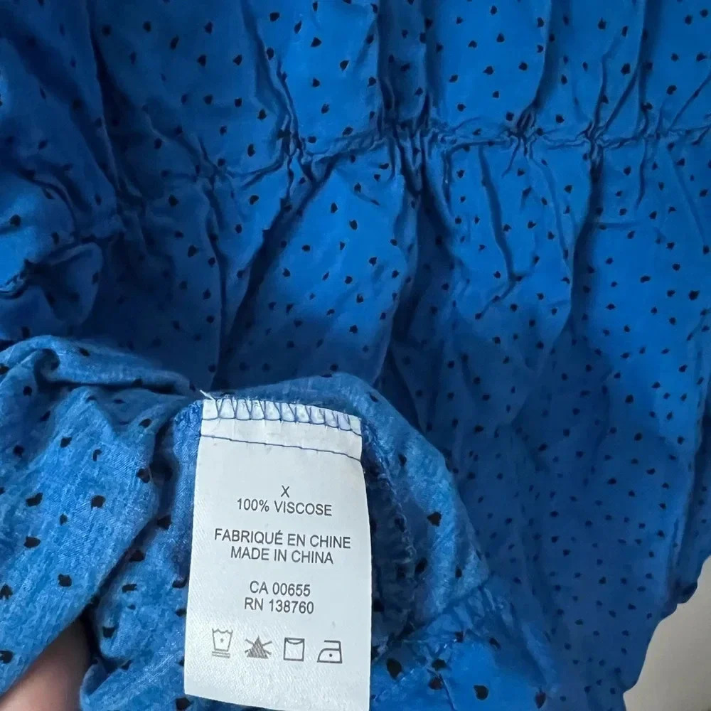 Penningtons Long Sleeve Blouse | Blue Polka Dots | Size X - Picture 7 of 7